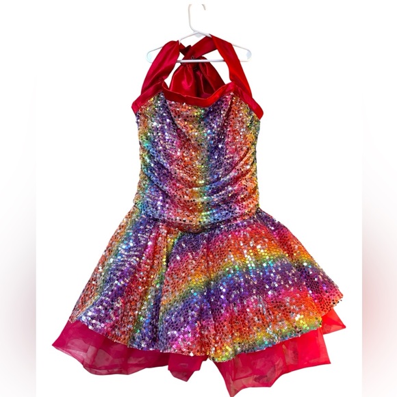 Weissman Other - Weissman Rainbow Sequin Kids Dance Dress